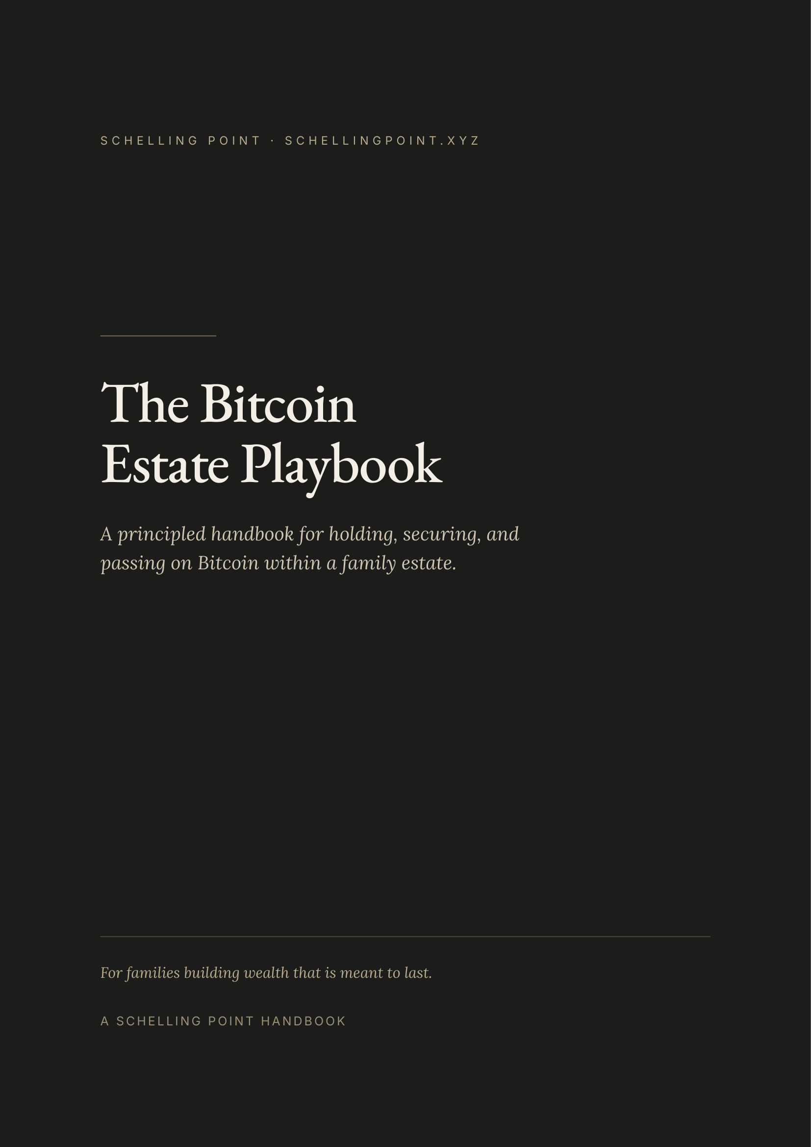 The Bitcoin Estate Playbook cover